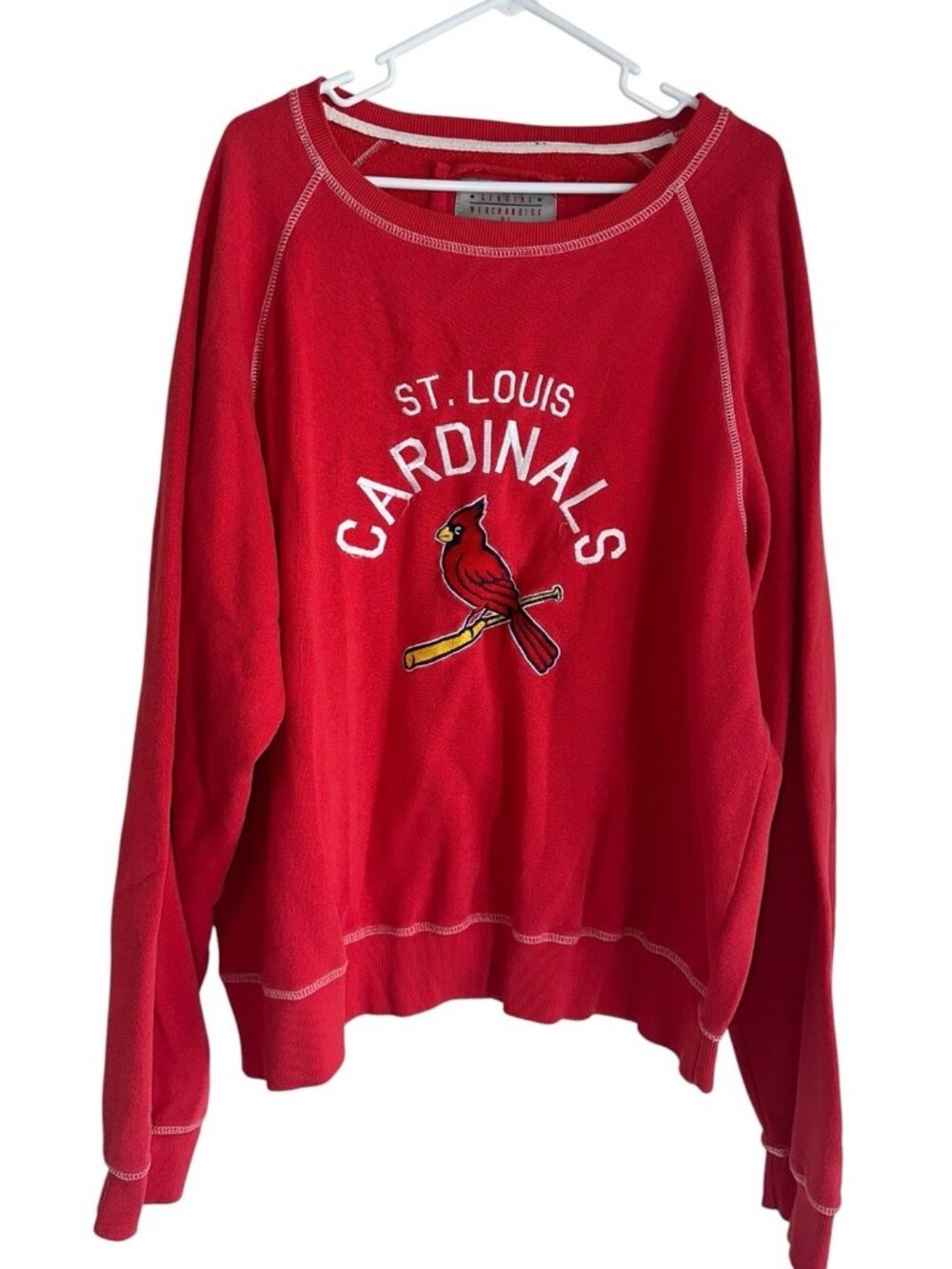 MLB Baseball Soft As A Grape Crewneck Sweatshirt 3X STL Cardinals Embroidered
